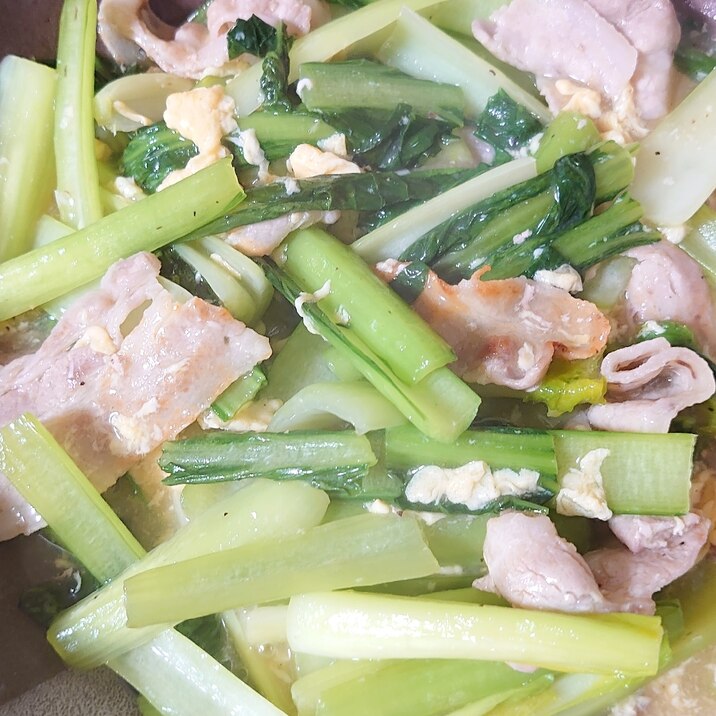 小松菜と豚のあんかけ炒め